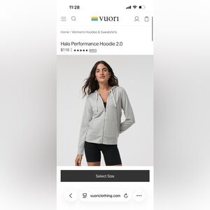 Vuori Gray Women's Zip-Up Hoodie